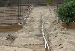 Raised bed irrigation installation - late July '09